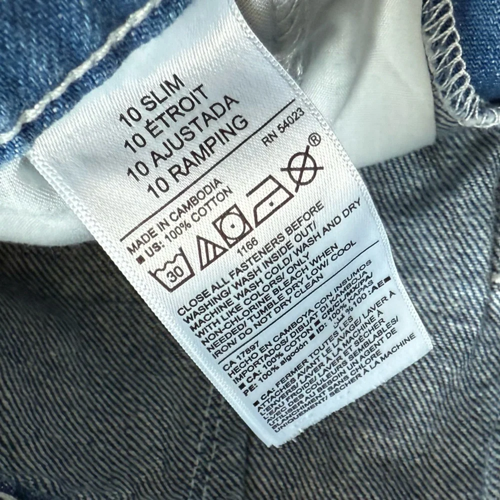 Old Navy|Big girl denim cargo jeans,wide leg (no distress) size 10 slim•••staple